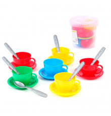 Ігровий набір "Чайний сервіз" 0083TXK чашки, тарілки та ложки для 6 осіб