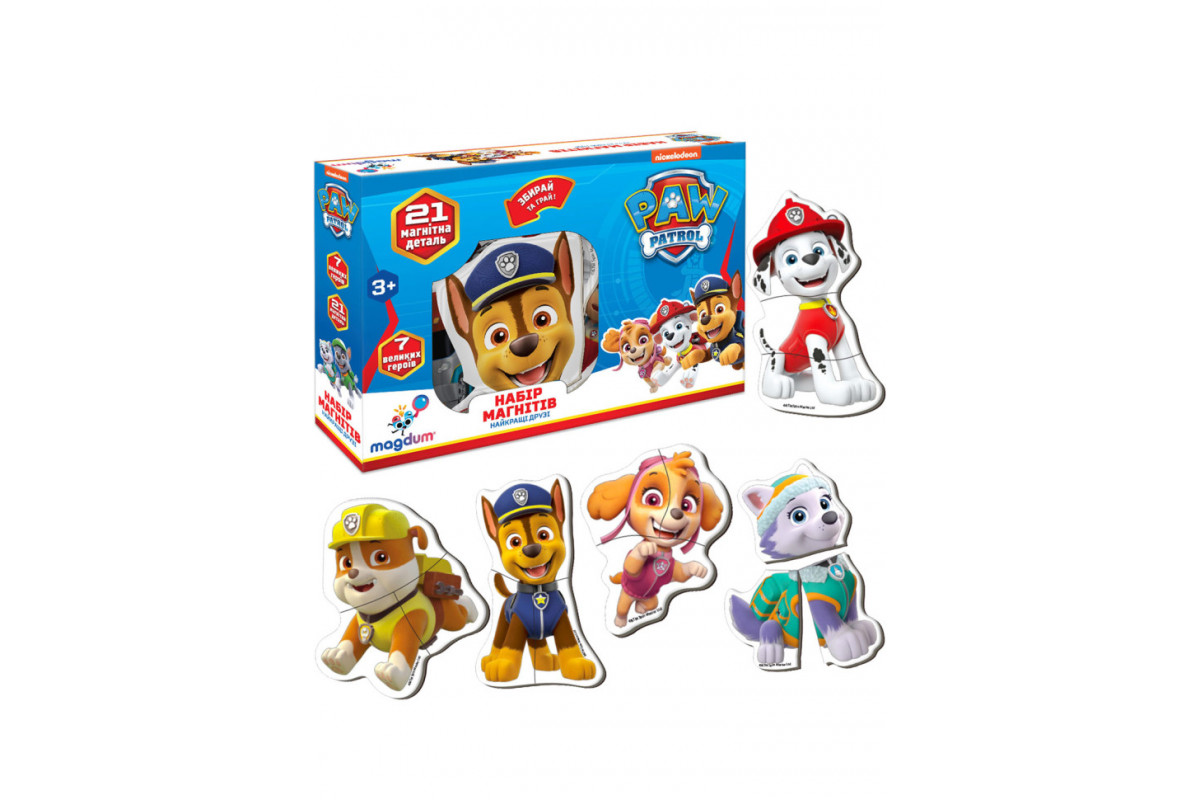 Детский набор магнитов Щенячий патруль "Лучшие друзья" Magdum ML4034-31