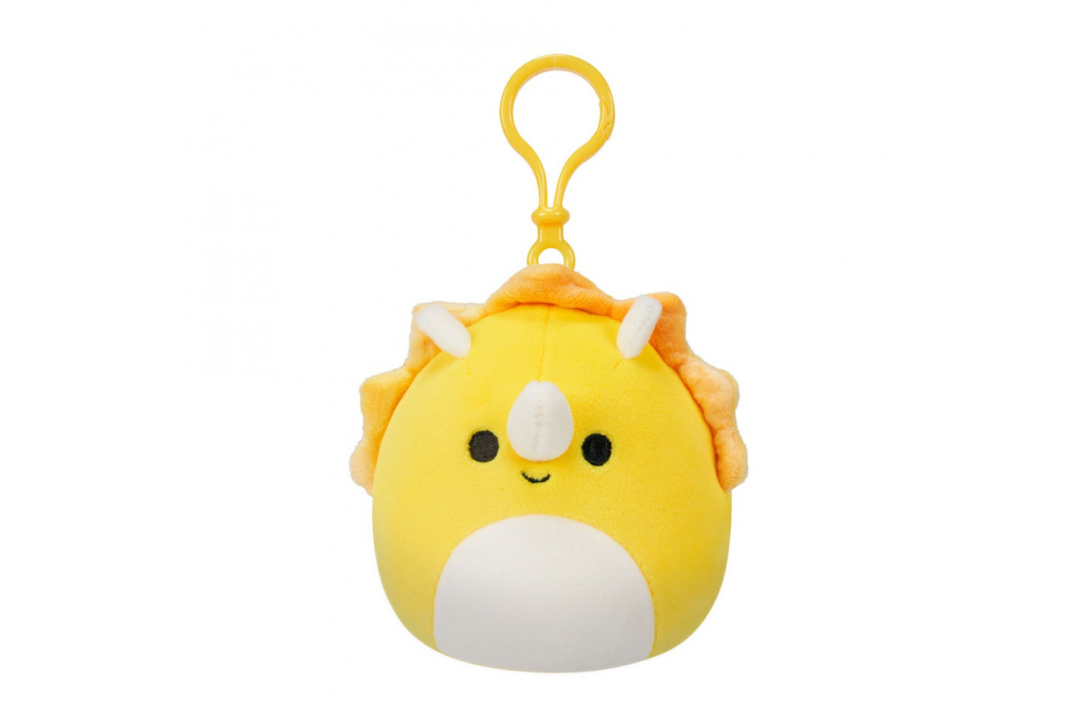 Мягкая игрушка на клипсе "Трицератопс" Squishmallows SQCP00216, 9 см