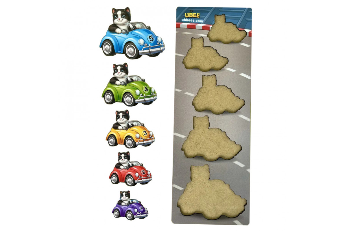 Деревянный детский сортер "Гонщики больше - меньше" (ПСД298) PSD298