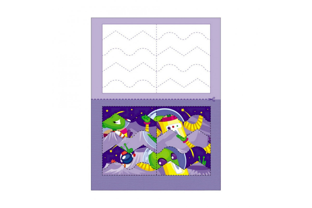 Розвиваючі зошити "Прибульці" 20413 пазли-розрізалки