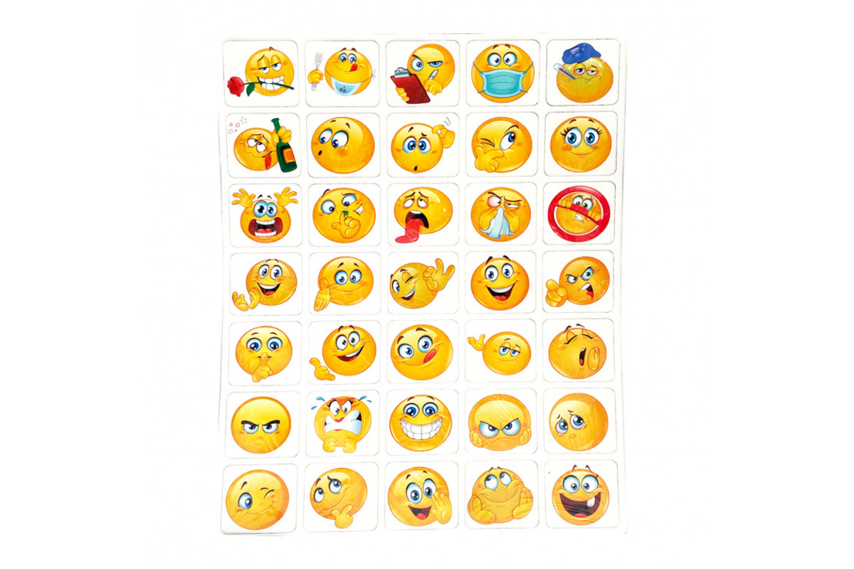 Набір "Емоджі" на магнітах 1366ATS на планшеті 35 елементів