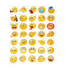 Набор "Эмоджи" на магнитах 1366ATS на планшете 35 элементов