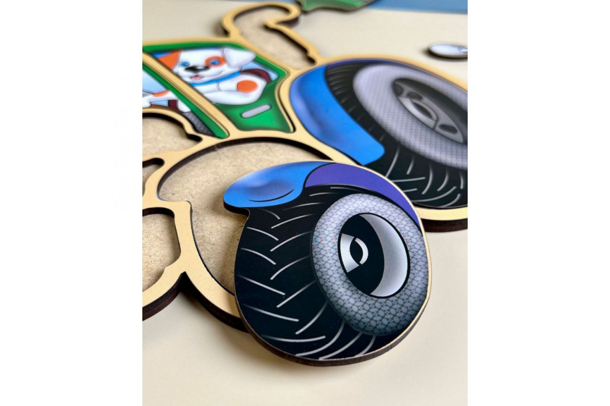 Дерев'яний пазл-вкладиш "Трактор" Ubumblebees (ПСД119) PSD119 пазл-контур