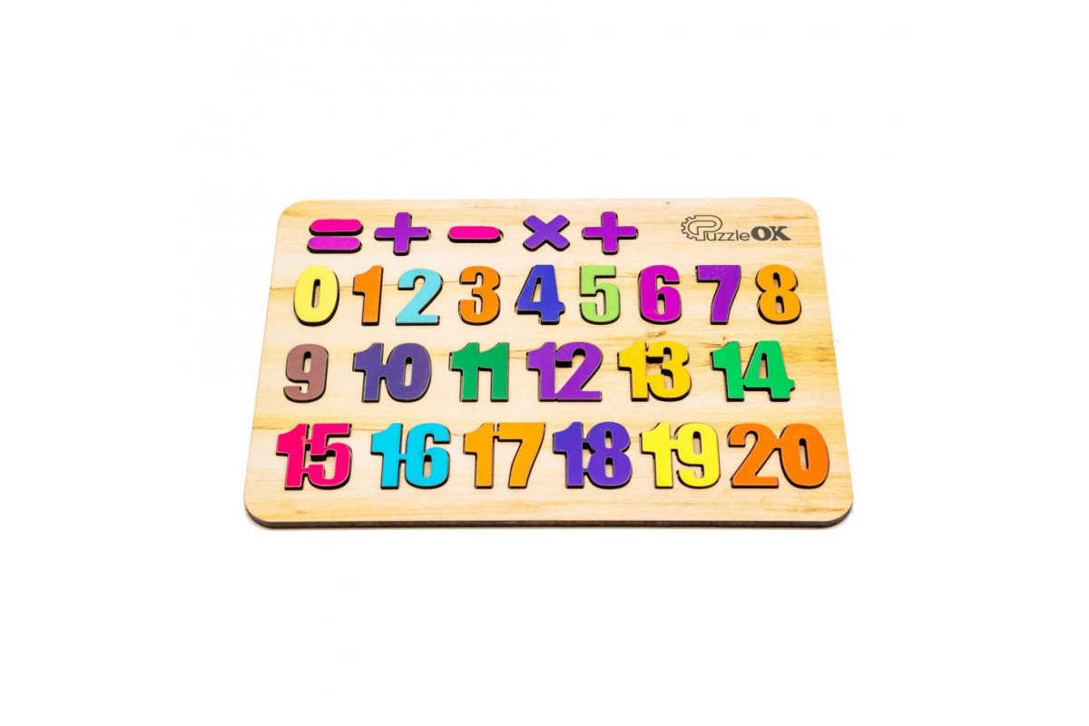 Развивающая деревянная игрушка "Цифры" Арт-11230, 27 элементов