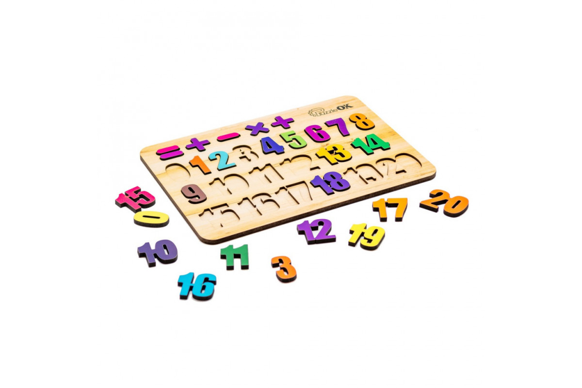 Развивающая деревянная игрушка "Цифры" Арт-11230, 27 элементов