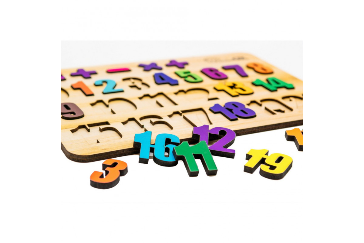 Развивающая деревянная игрушка "Цифры" Арт-11230, 27 элементов