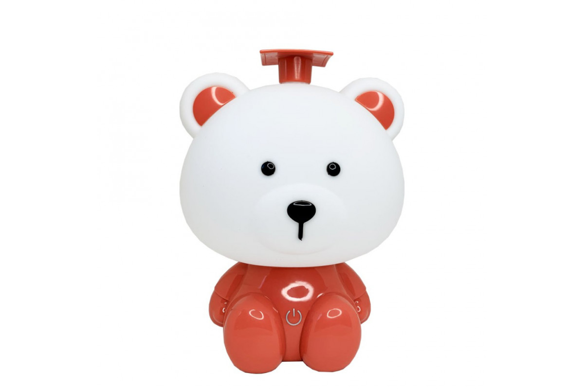 Нічник дитячий "Ведмідь" MGZ-1406(Coral) мережевий, живлення від USB