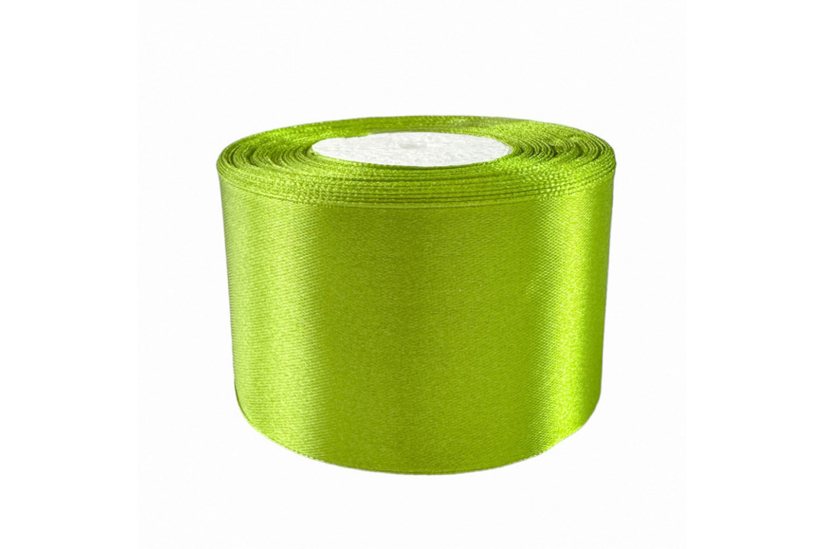 Атласна стрічка для рукоділля АБ-331, 2,5 см x 23 м, Фісташковий