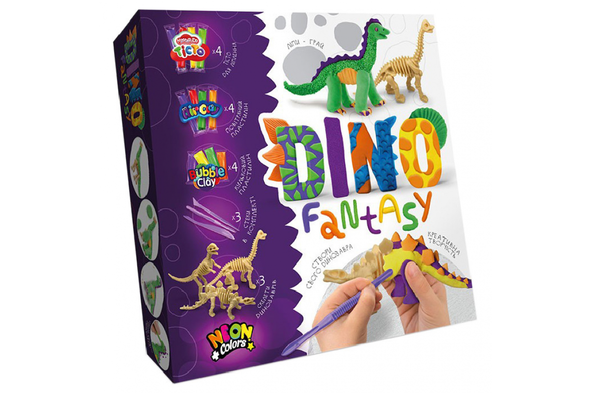 Набор креативного творчества Динозавры "Dino Fantasy" DF-01U, 3 скелета в наборе Диметродон