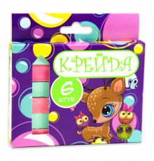 Мелки "Квадрат школьный" 50113, 6 штук, разноцветные