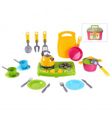 Игровой набор "Посудка в ящичке" ТехноК 2407TXK 23 предмета
