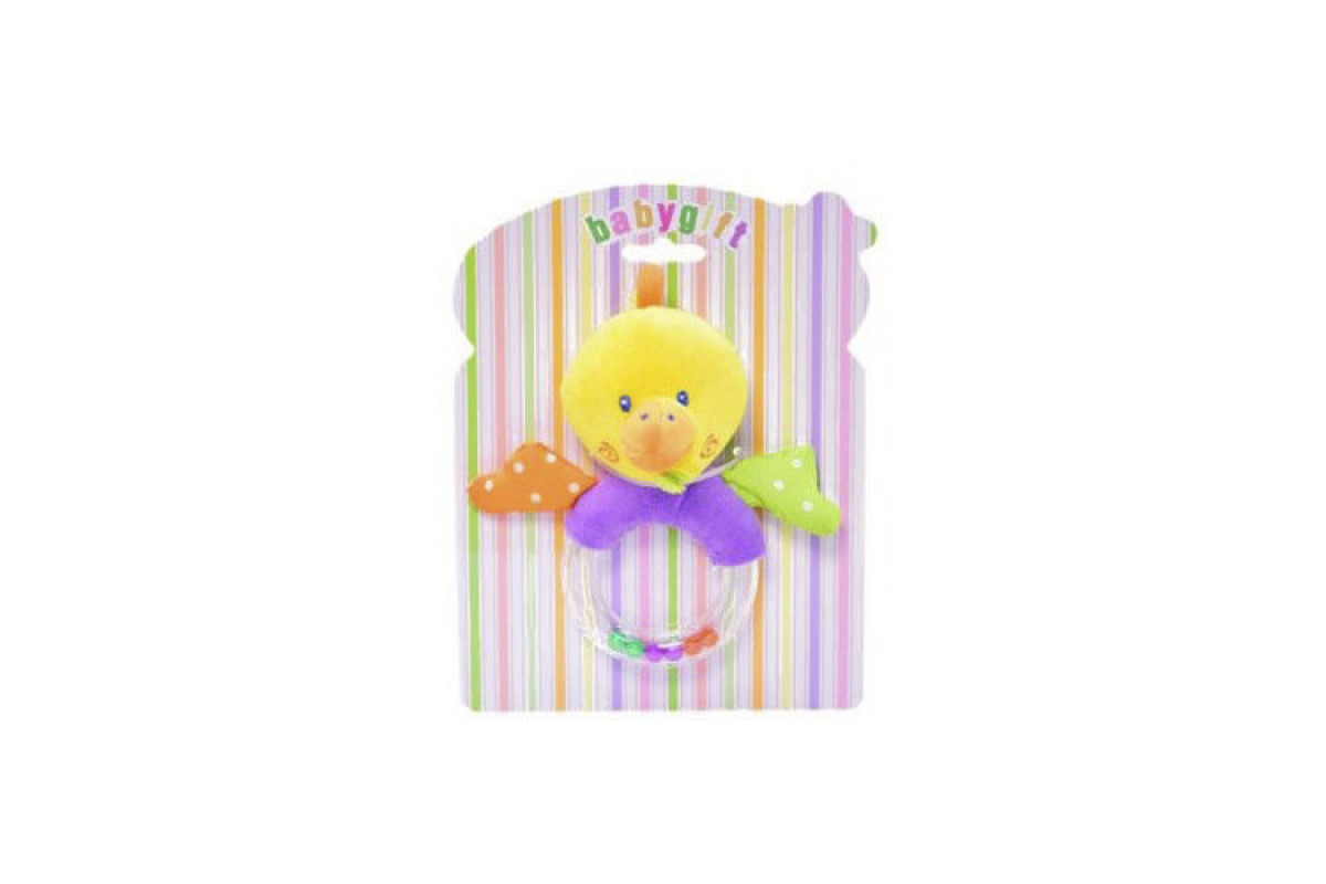 Погремушка мягкая  Bambi C20561 Животные Утка