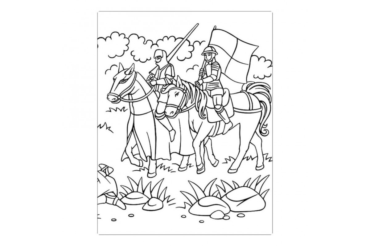 Велика книга розмальовок "Воїни та чудовиська" 1736005, 64 сторінки