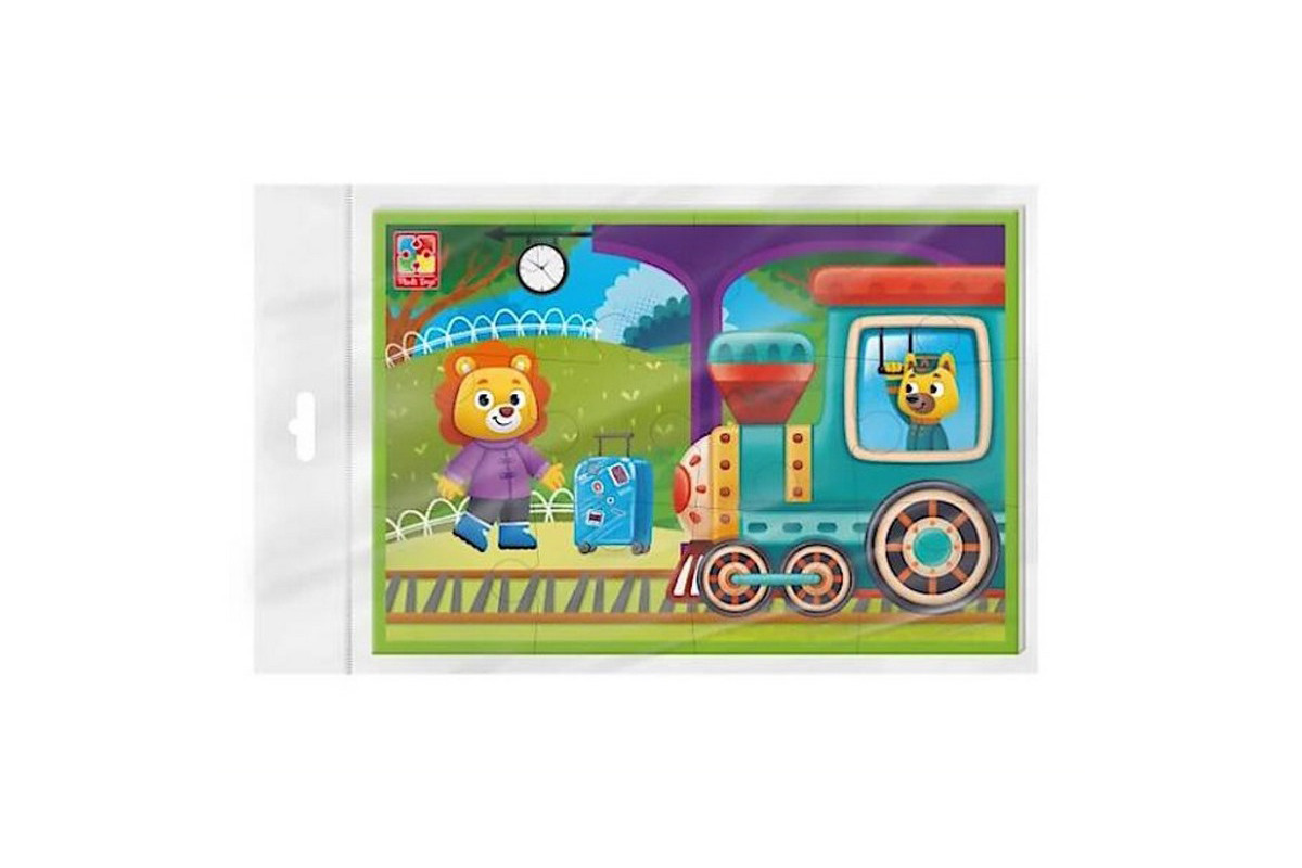 Детские развивающие мягкие пазлы "Поезд" VT1104-22 А5