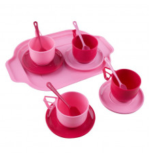 Дитячий ігровий набір посуду з підносом 70293 13 предметів в сітці