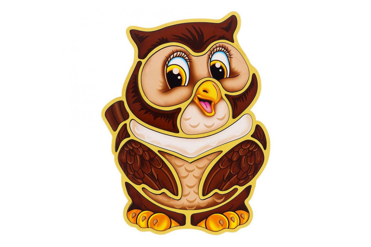 Дерев'яний пазл-вкладиш "Сова" Ubumblebees (ПСД087) PSD087 пазл-контур