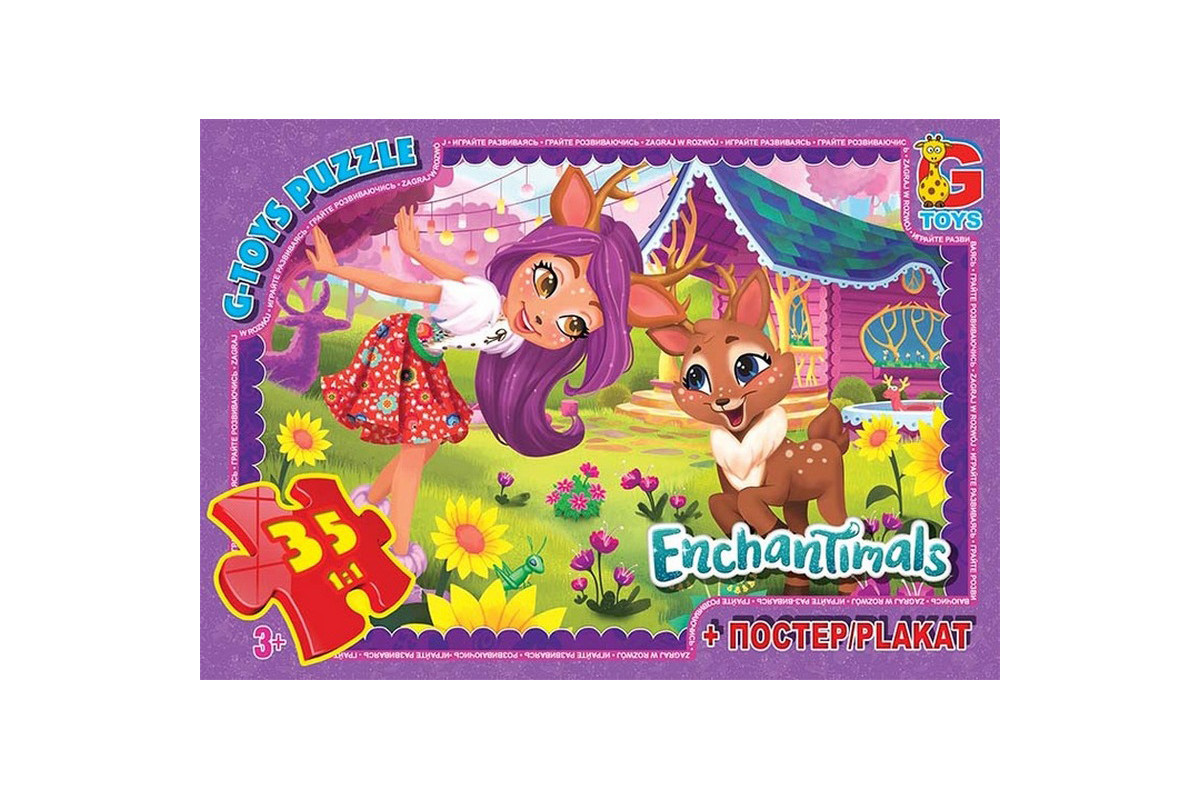 Дитячий пазл класичний "Enchantimals" EA211 постер 35 елементів