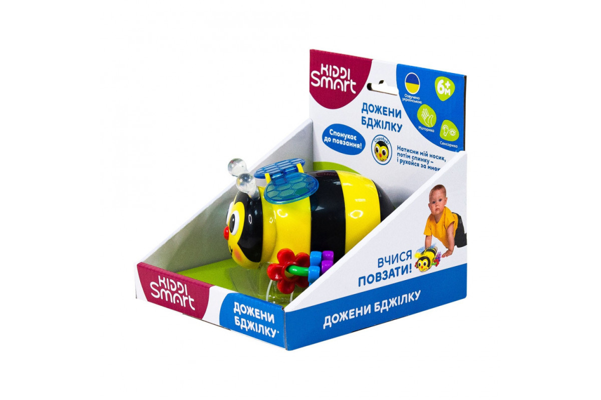 Дитяча розвивальна іграшка "Наздожени Бджілку" Kiddi Smart 557822-43 зі світлом і звуком