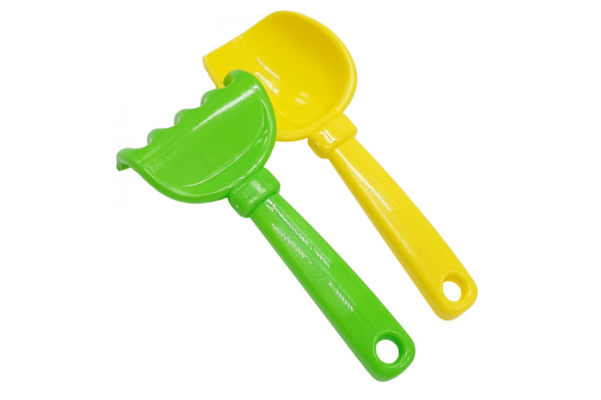 Набір для пісочниці "Латаття №5" 1074 лопатка, граблі Жовто-зелений