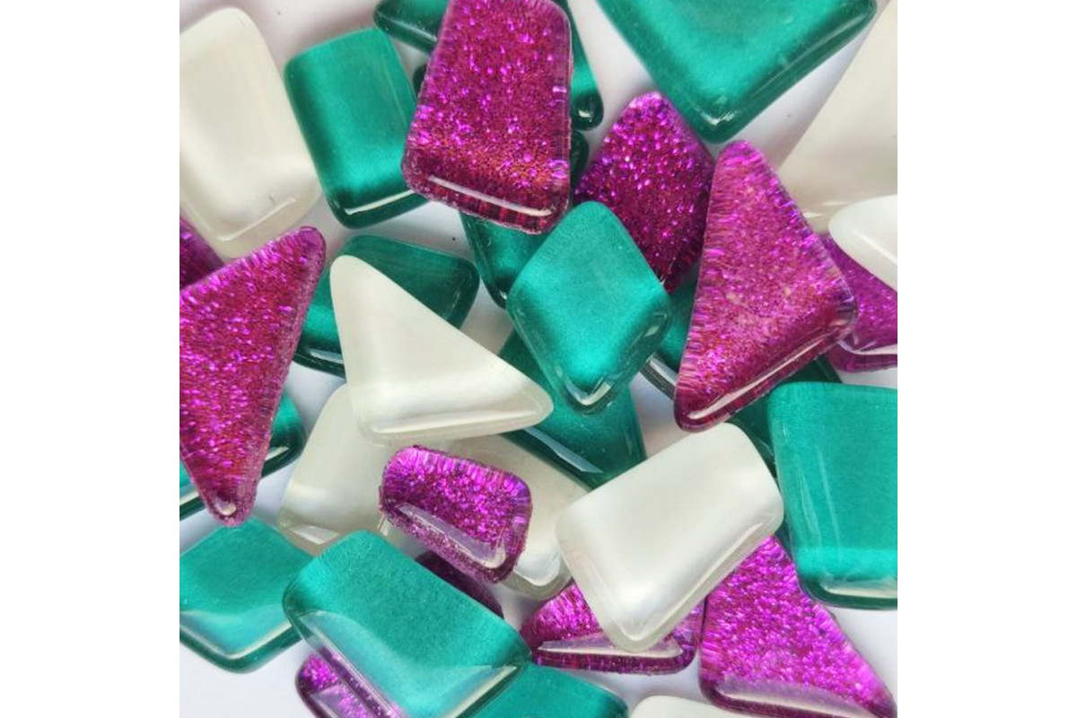 Детский набор для творчества "Мозаичный микс" MA5004 белый, бирюзовый, фиолетовый с глиттером