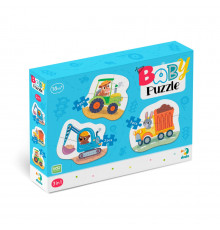 Дитячий Пазл 3 в 1 "Транспорт" DoDo 300392, 9 ел