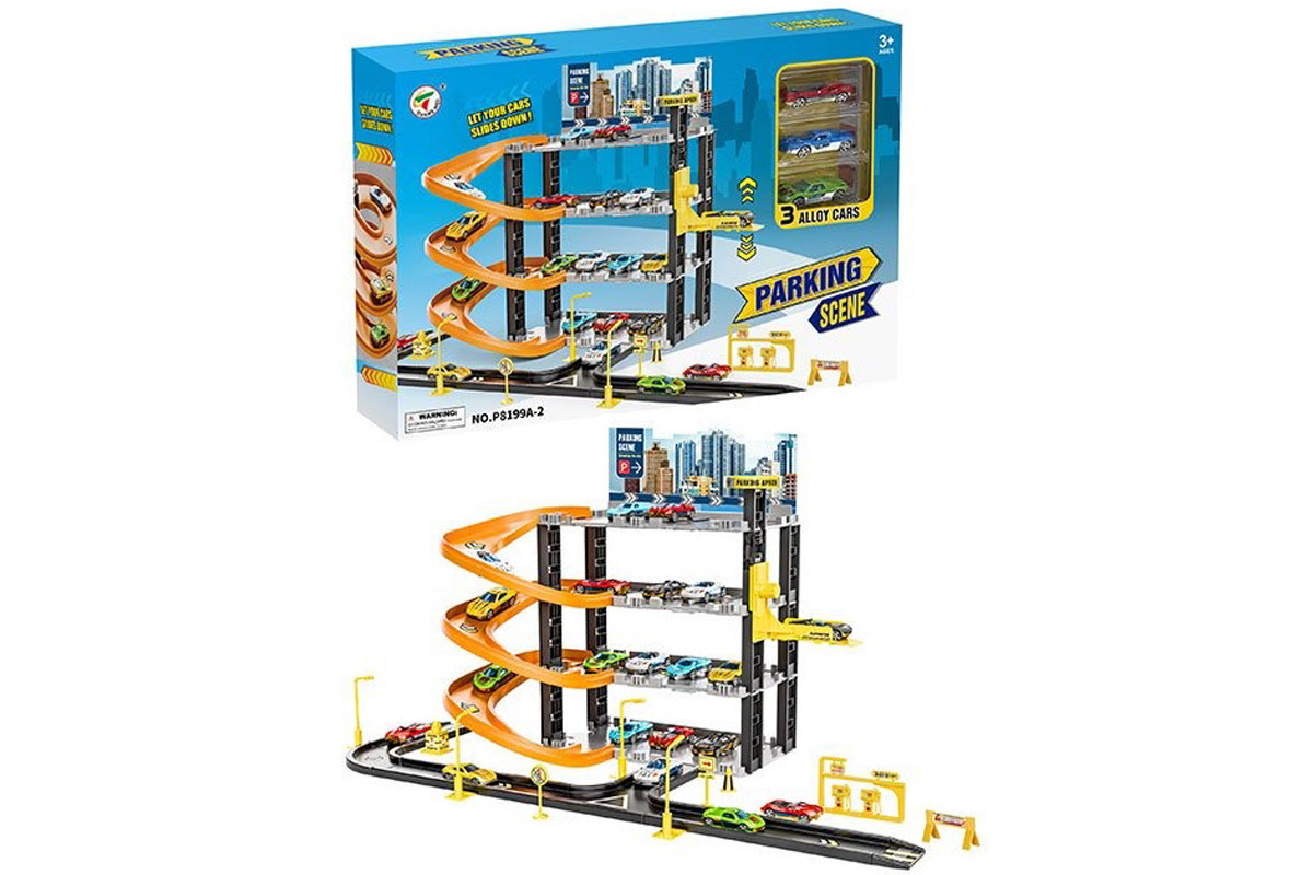 Детский игровой набор "Паркинг" P8199A-2, 4-х уровневый
