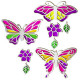 Набор для витражной живописи по номерам Арт Витраж "Яркие Бабочки" FDSGK-02
