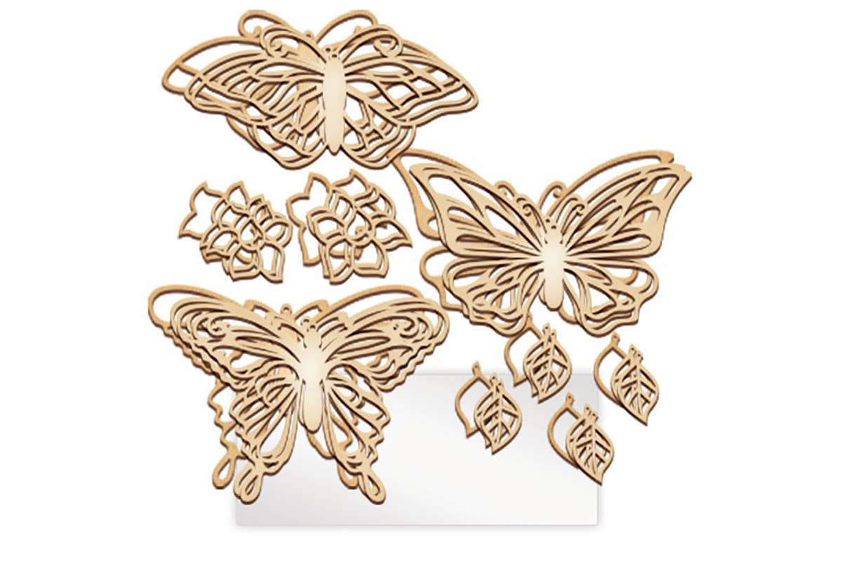 Набор для витражной живописи по номерам Арт Витраж "Яркие Бабочки" FDSGK-02