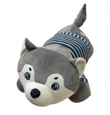 Дитяча м'яка іграшка "Собачка" L1124(Grey) іграшка з пледом, розмір 60 см