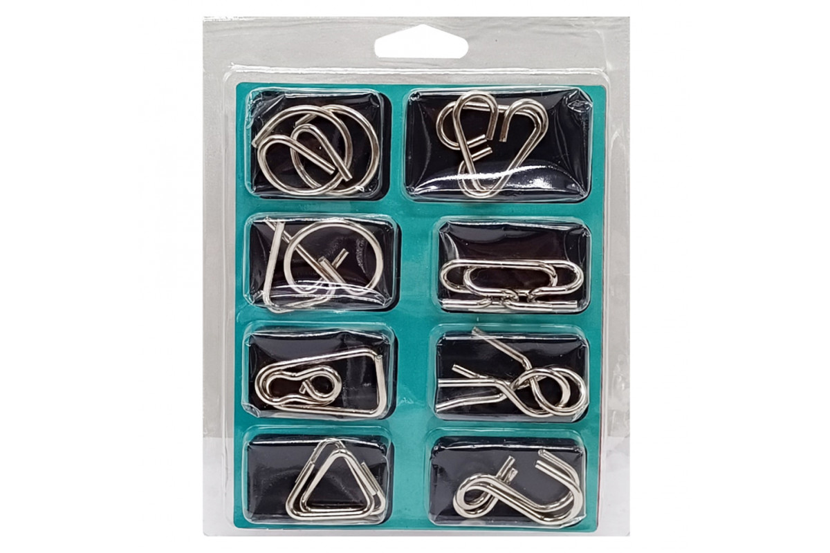 Набір металевих головоломок "Metal Puzzle" 808A-C-B(Turquoise) 8 штук в наборі