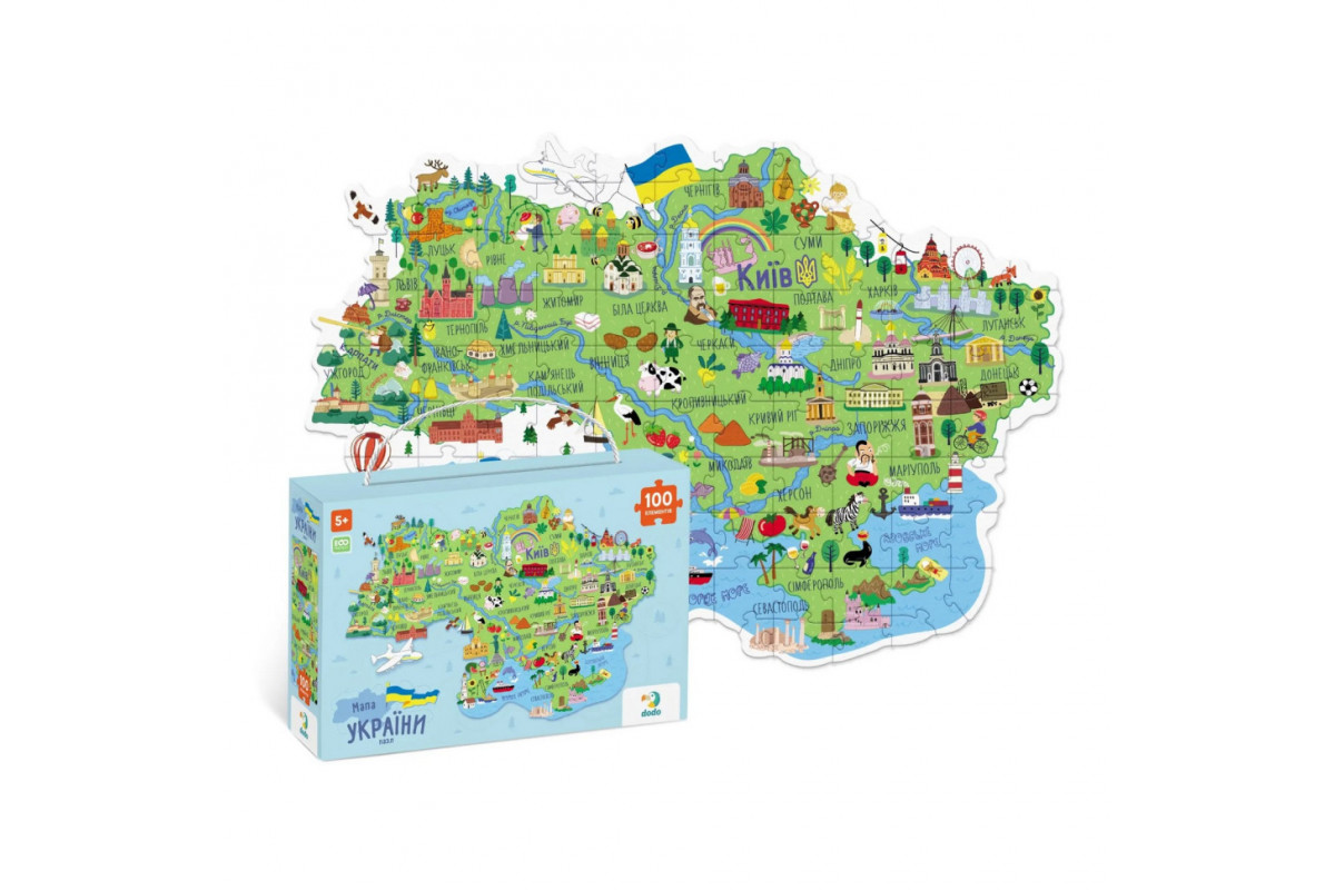 300267 Пазл «Карта України» 100 елементів