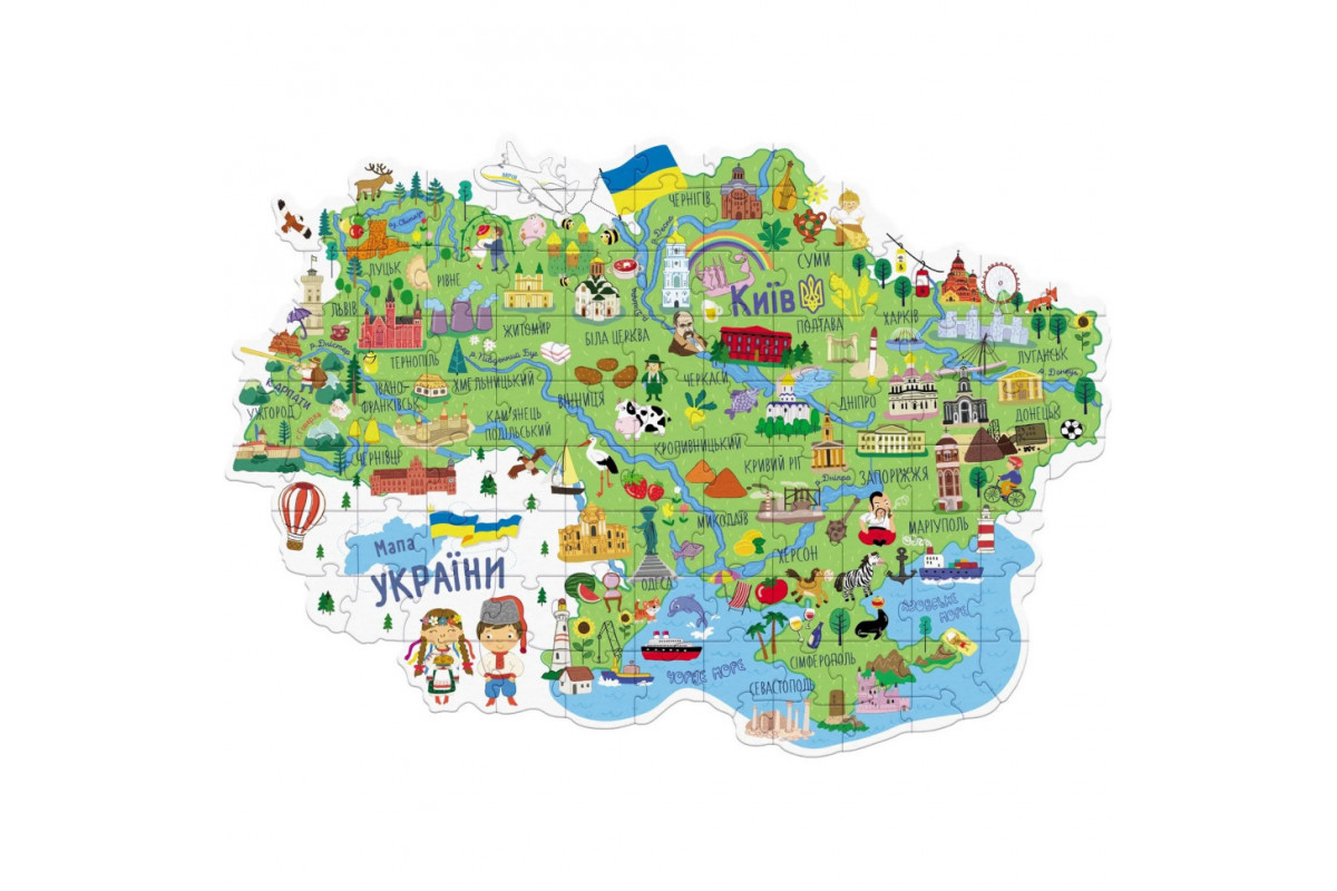 300267 Пазл «Карта України» 100 елементів