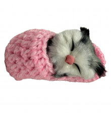 Детский антистресс "Котик спит в вязаном тапочке" MM418(Pink)