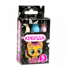 Мел "Карандаш" 50111, 6 штук, разноцветный