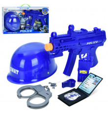 Детский набор полицейского P11 автомат, каска, наручники, рация