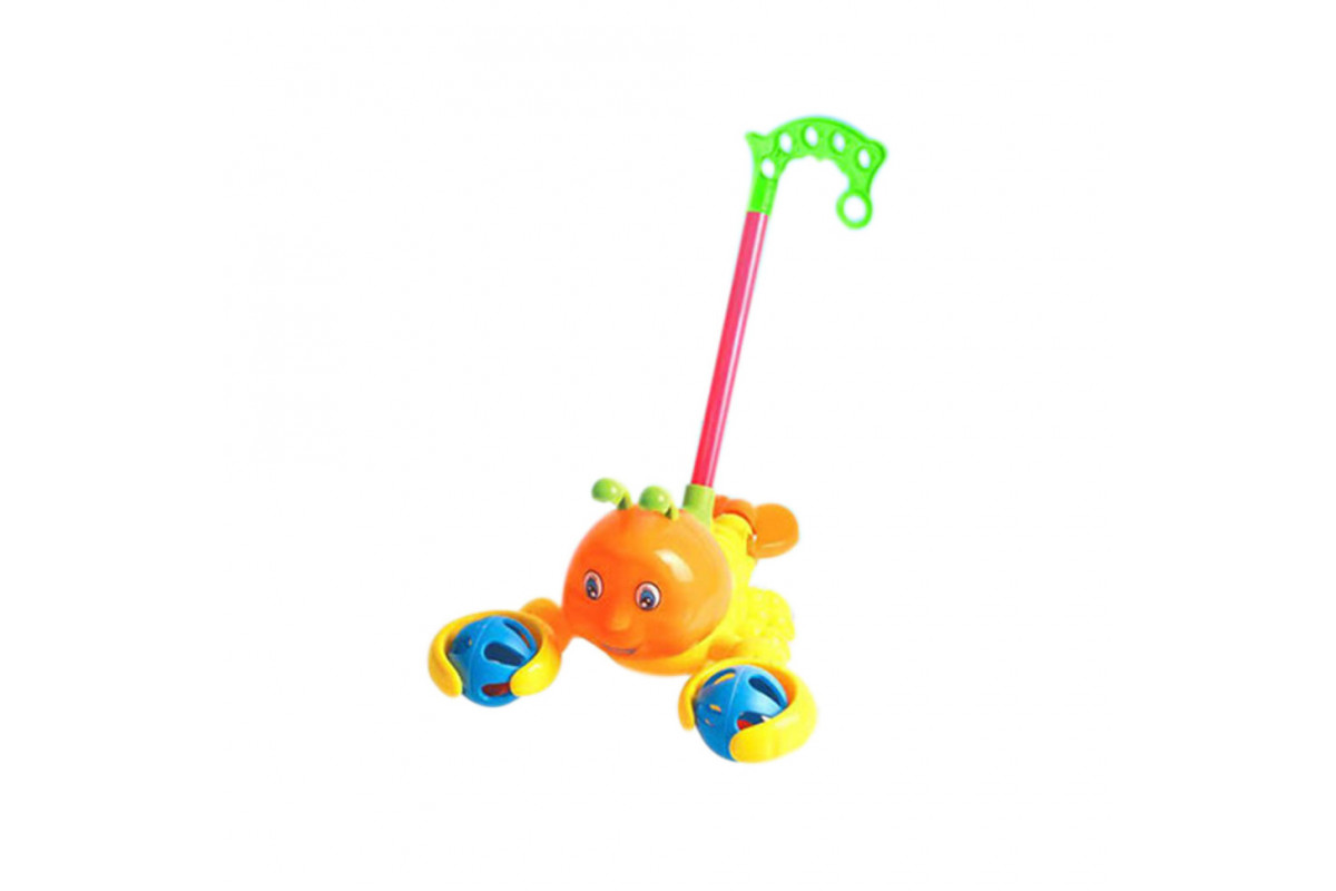 Дитяча каталка на паличці Bambi 198-13  Жовто-Помаранчевий