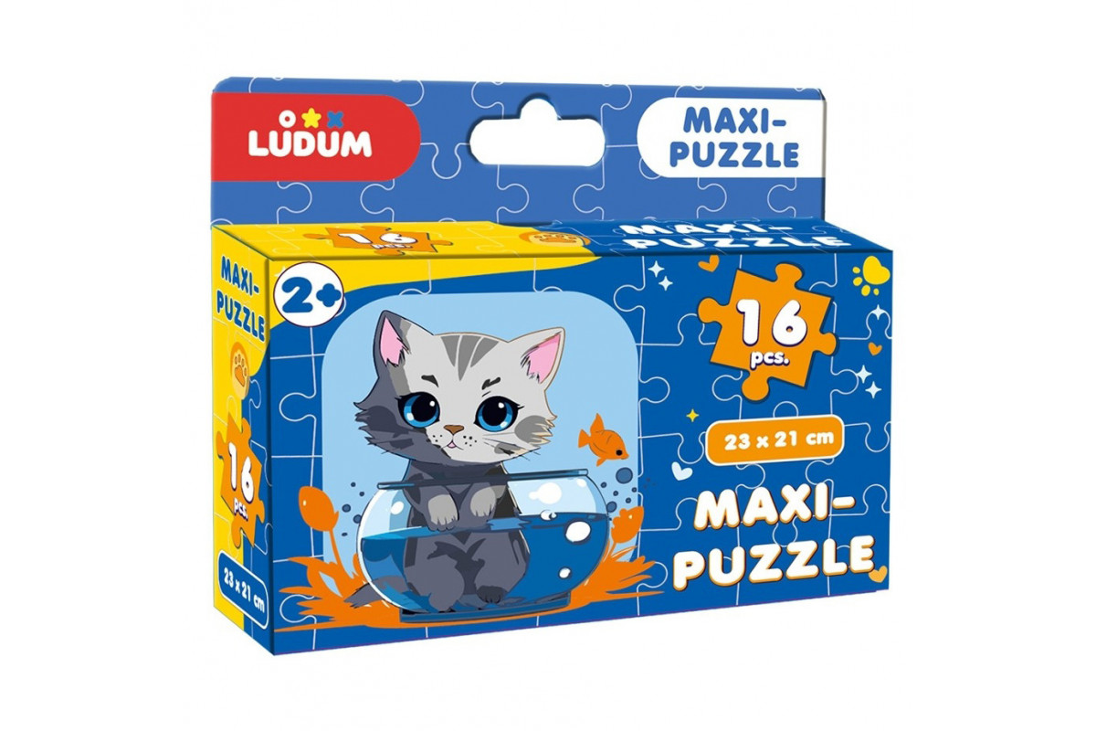 Детский пазл "Котик 1" Maxi-Puzzle ME5032-02, 16 элементов 23х21 см