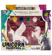Набір для творчості Гіпсова розмальовка "Unicorn" T59-1(Unicorn1) 2 фігурки, фарби 6 кольорів