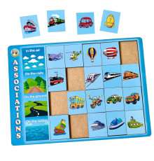 Деревянный пазл-вкладыш "Виды транспорта" Ubumblebees (ПСД096) PSD096 сортер-ассоциации