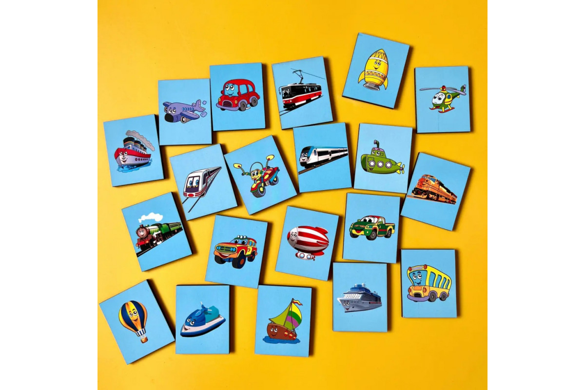 Дерев'яний пазл-вкладиш "Види транспорту" Ubumblebees (ПСД096) PSD096 сортер-асоціації