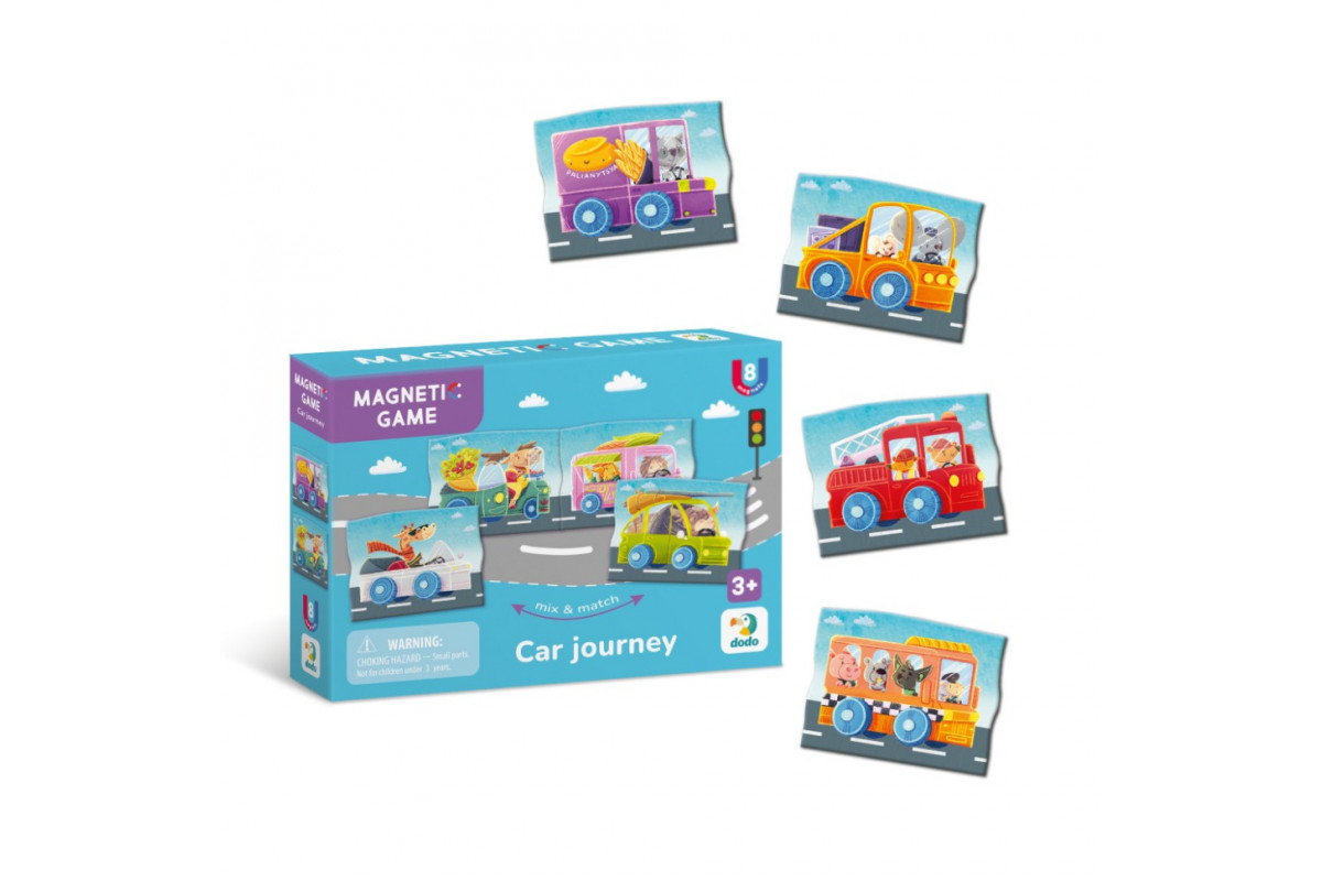 Детская магнитная игра "Автомобильное путешествие" 200253, 8 элементов