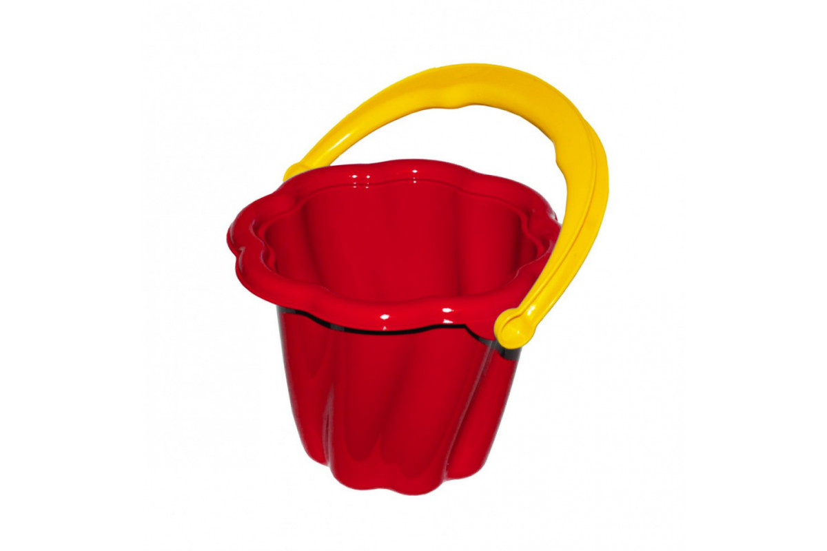 Детское игрушечное ведерко "Ромашка" 1142 Красный