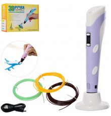 3D Ручка -2 DX006 с LED экраном Фиолетовый