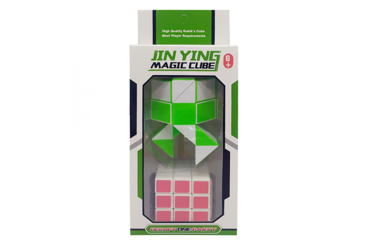 Кубик зі змійкою T1110 в коробці Зелений