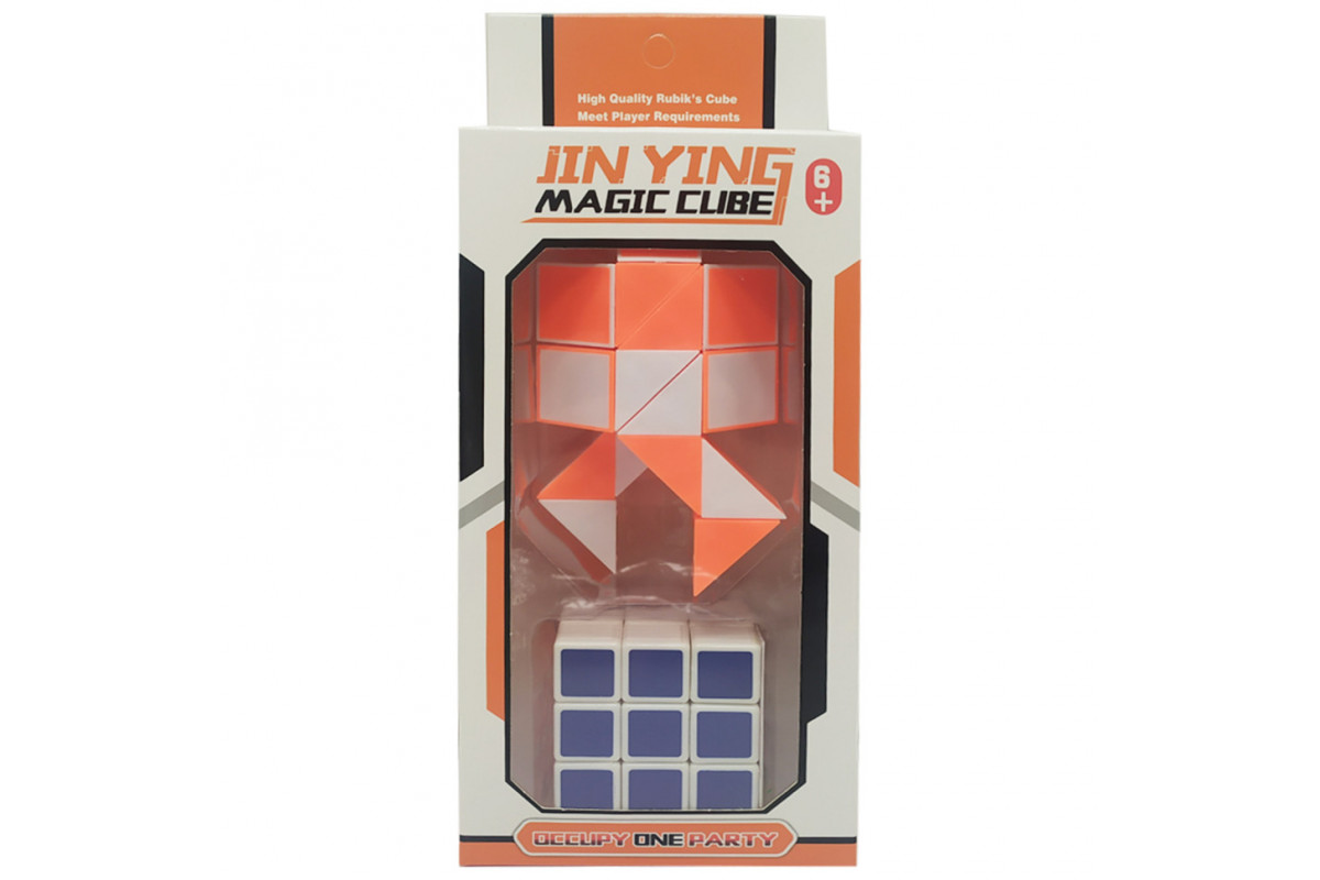 Кубик зі змійкою T1110 в коробці Помаранчевий