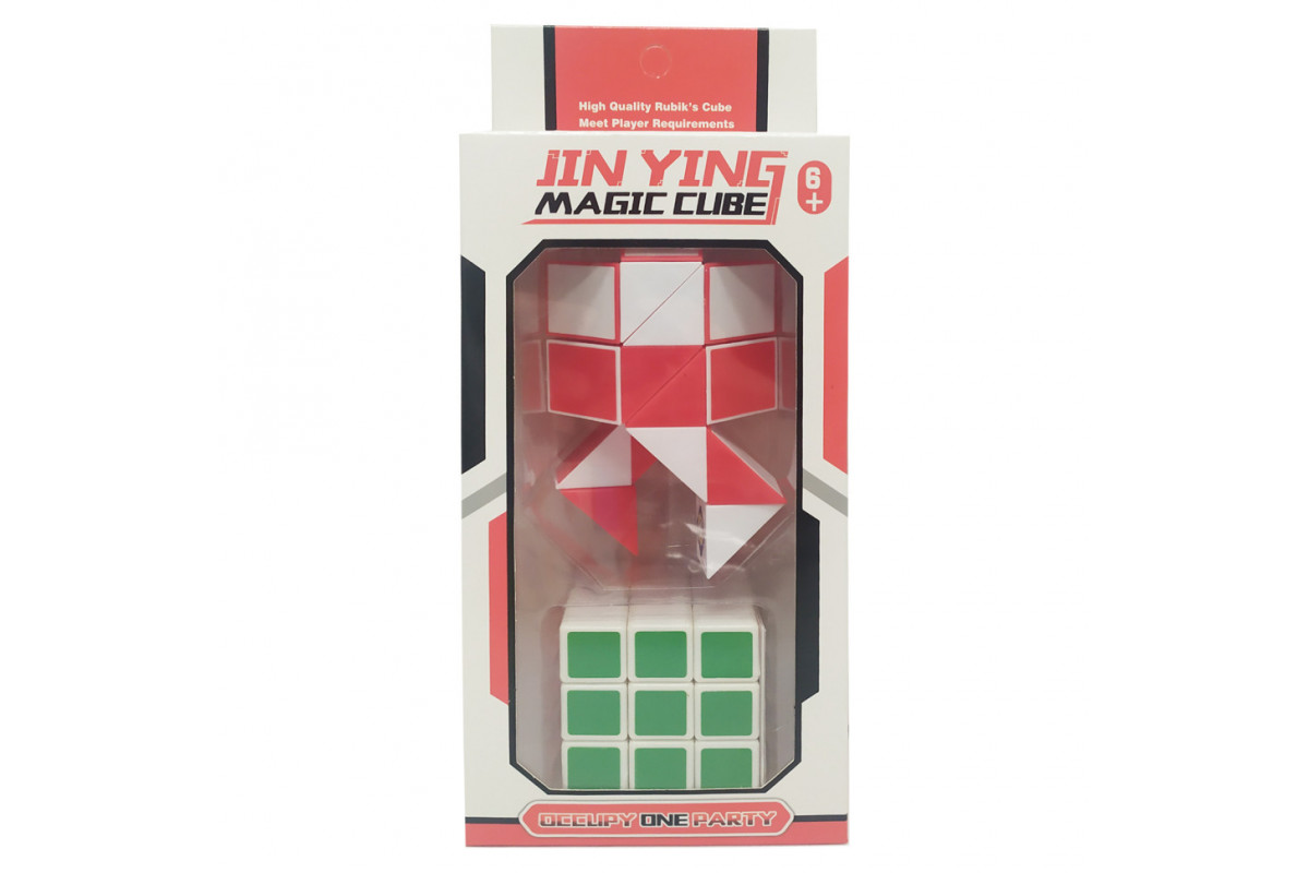 Кубик зі змійкою T1110 в коробці Червоний