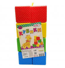 Детские пластиковые кубики 1-060, 16 штук, 4 цвета