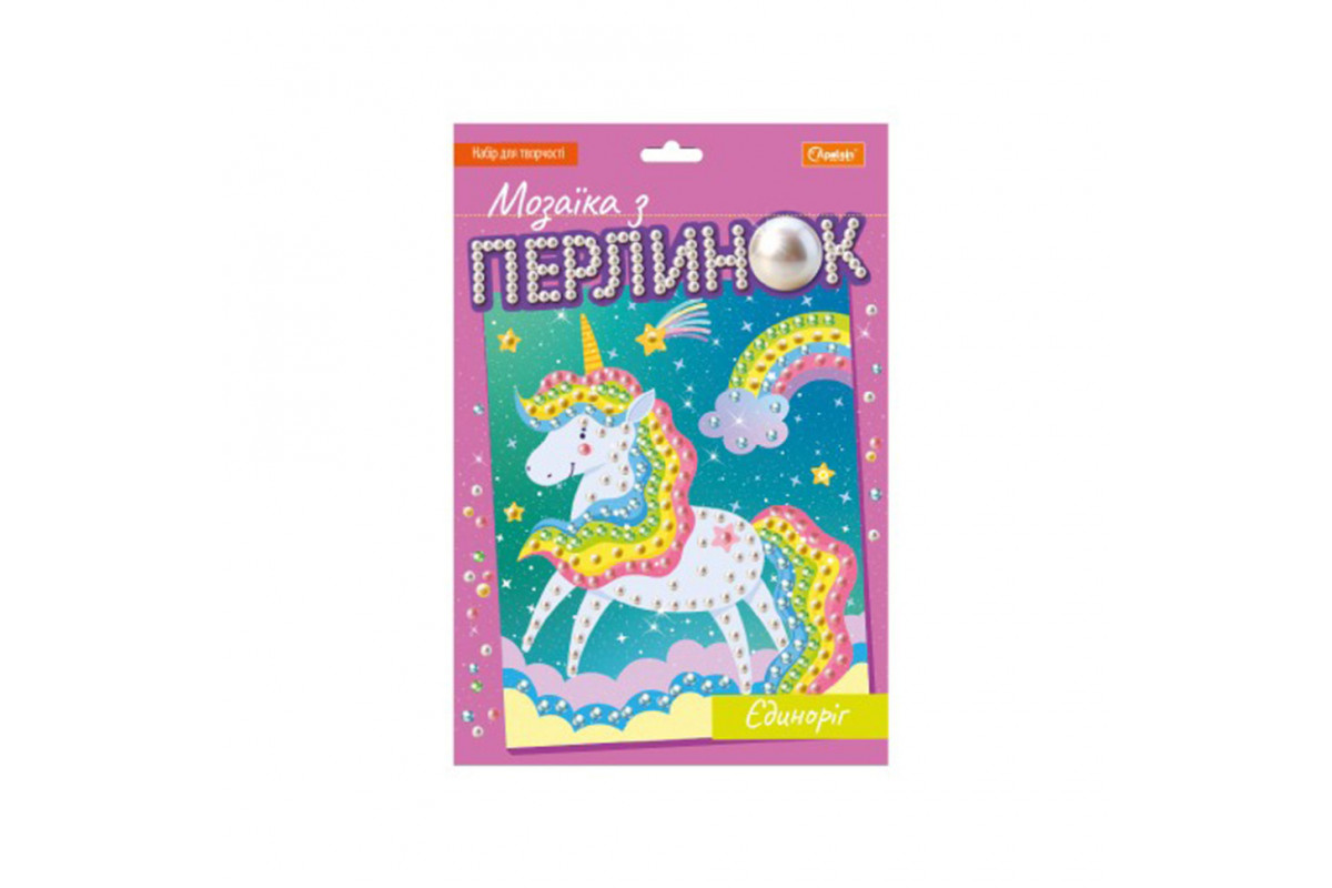 Детский набор для творчества "Мозаика из жемчуга единорог" НТ-38-03