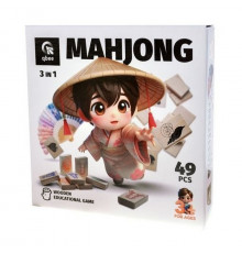 Деревянная детская игра "Детский маджонг" QB700-007, 49 деталей